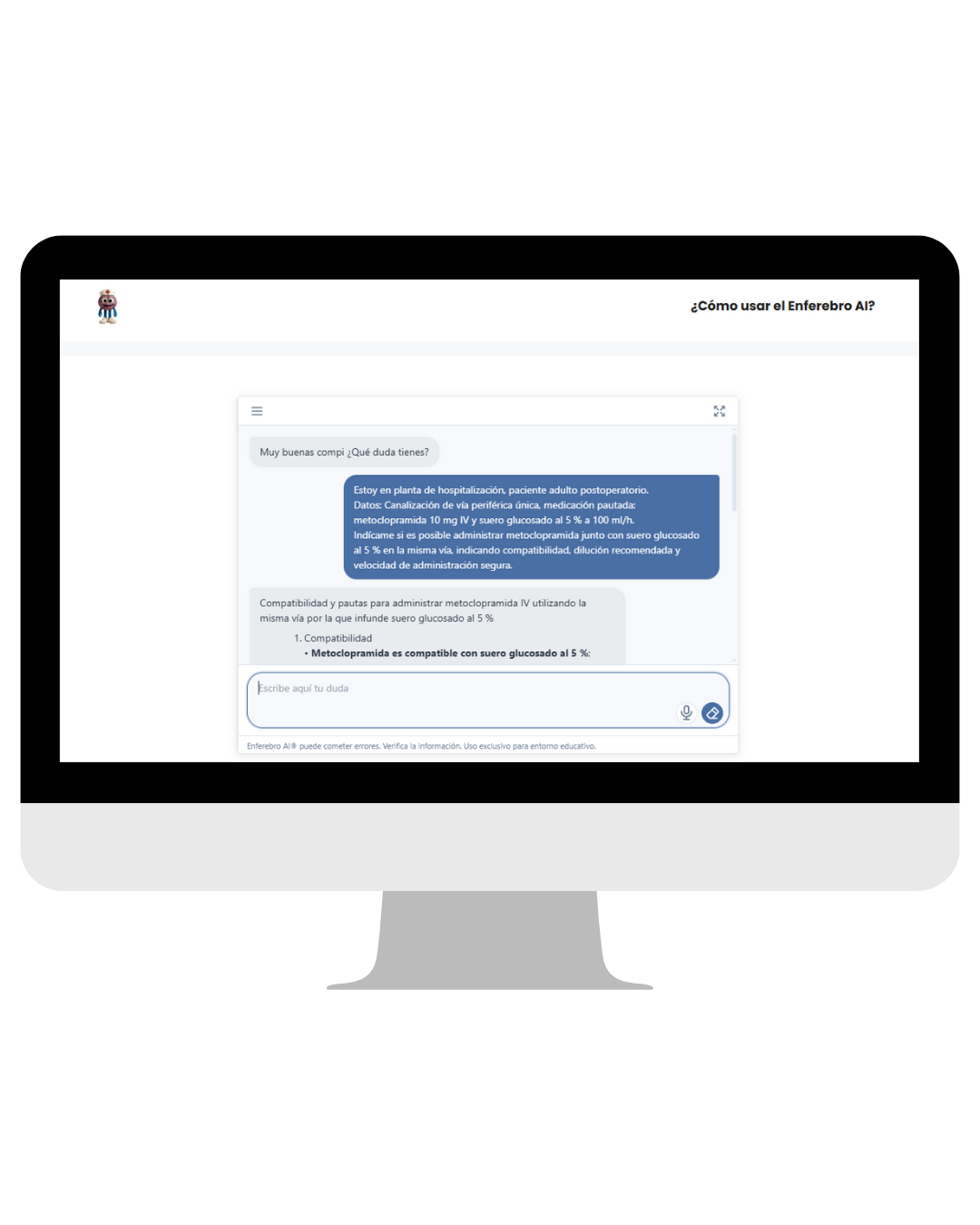 Enferebro AI en ordenador